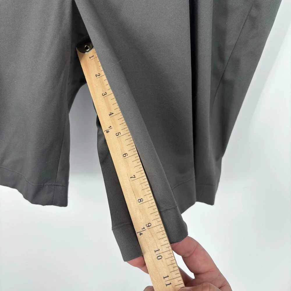 Brooks Brothers Pleated Chino Shorts Mens 44 Grey Cotton Stretch Preppy NEW